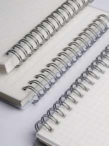 SHEIN 1 pieza Cuaderno de cuadrícula con tapa abatible y encuadernación de alambre, de vuelta al colegio - Multicolor - Ver 7