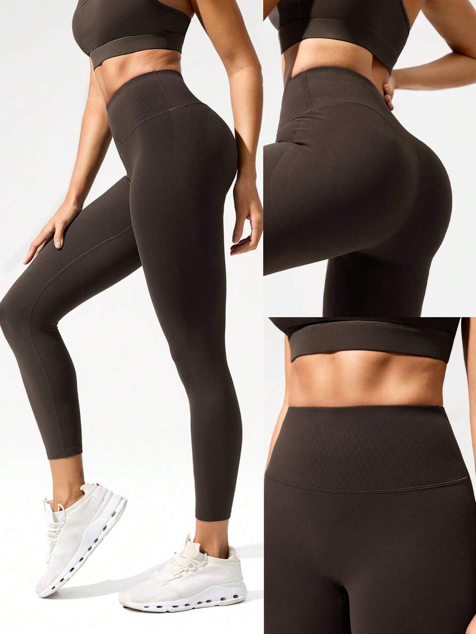 24" FeatherFit™ BounceLift Shape It Up Booty Boosting Shaping Removable Butt Pads No Front Seam Insta Cinch Tummy Control Leggings Yoga Pilates