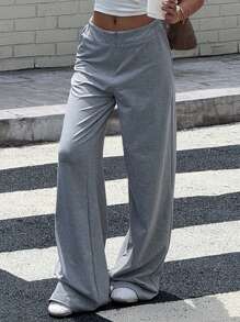 DAZY Pantaloni de yoga și sport cu fermoar, lejer, pentru femei