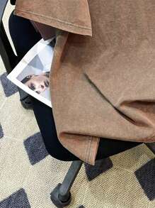 Manfinity Joysei 字母印花短袖图案 T 恤 - 咖啡棕 - 查看 4