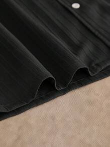 HIMLAND Bộ quần áo polo tay ngắn thường ngày cho nam, phù hợp mặc hàng ngày, bộ 2 món, mùa hè, trang phục ấm áp - màu đen - Xem 6