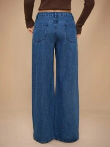 TrendSteals Women's Metallic Embellished Blue Jeans - Blue - View 2