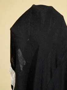 SHEIN Swim Curve Plus Size Women Hand Crochet Beach Cover Up For Summer Beach Vacation - Black - View 7