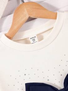 SHEIN 2pcs/Set Tween Girl Casual Simple Graphic T-Shirt And Printed Pants Set With Bag, Fashionable Outfit For Tween Girl, Daily Versatile