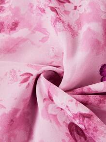 Ellevyn 女士优雅粉色印花网纱连衣裙，适合度假、下午茶、外出、约会、上学、音乐会、教师节等场合，也可作为夏季连衣裙、婚礼宾客礼服、度假装、粉色连衣裙、生日装等。 - 彩色 - 查看 10