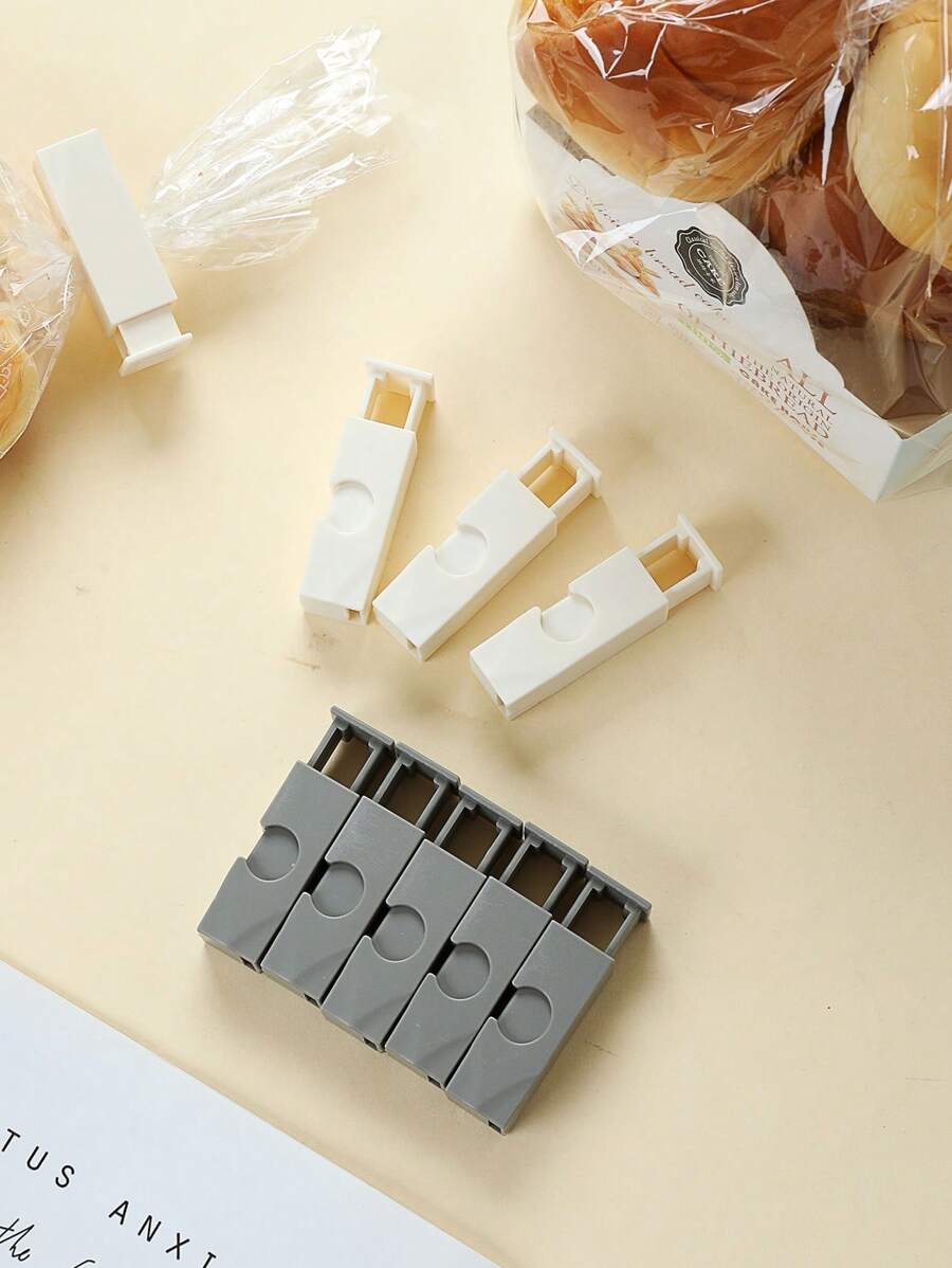 5PC零食袋面包袋夹防潮保鲜系列封口夹塑料弹簧袋封口夹奶粉袋封口夹家用 - 5Pcs - 查看 1