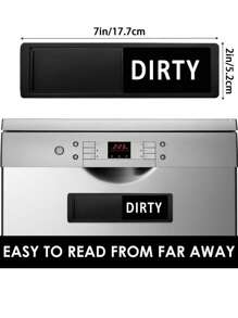 SHEIN 洗碗机磁铁清洁脏污标志，洗碗机清洁脏污标志配件，防刮/超强软磁铁，带可选粘合剂/易于读取和滑动 - 彩色 - 查看 5