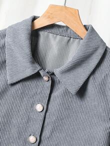 少女休闲日常前扣夹克和吊带背心连衣裙两件套