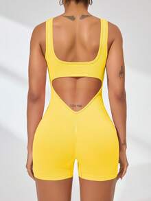 Slayform Women's Fitness Workout Jumpsuit, Dance Leotard Slim Fit Stylish Yoga Suit