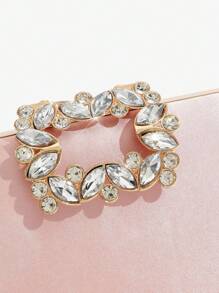 SHEIN Belle Women's Fashionable Exquisite Crystal Embellished Pink Evening Clutch - Baby Pink - View 6