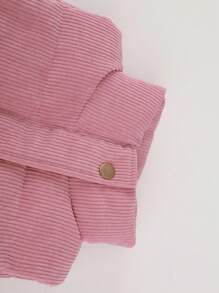 Young Girl's Cotton Padded Waistcoat, Corduroy Thickened,,In Fall/Winter