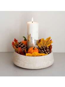 1 件硅胶模具 DIY 圆形首饰盒、石膏花盆、烛台、礼品工艺品 - 白色 - 查看 3