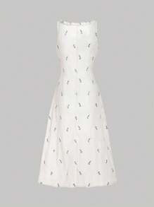 SHEIN MOD Robe superposée transparente avec doublure blanche pour femmes - Blanc - Voir 7
