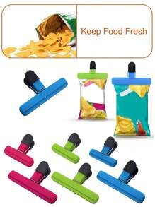 3Pcs Potato Chip Holder, Portable Large Potato Chip Bag Holder, Various Sizes Of Upgraded Wide Opening Food Storage Bags, With Airtight Sealing Clip, Heavy-Duty Sealing Clip Sealing Clip Tools, Kitchen Organizing Accessories, Preservation Clip, Household Snack Moisture-Proof Sealing Clip, Plastic Sealing Clip - 3pcs - View 4
