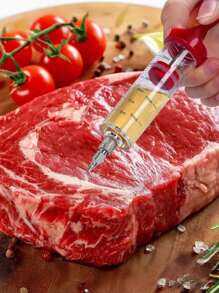 SHEIN 1PC Kitchen Turkey Meat Syringe, Juicy Tube Turkey Kebab Injection Needle Injection Tool For Turkey, Meat And Smoked Barbecue For Spreading Sauces, Grilling, Seasoning, Cooking Gadgets
