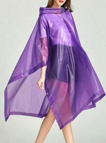 一件装轻薄一次性雨衣，防水雨衣，连帽雨披，适合户外运动，成人骑行徒步时尚连体雨衣 - 彩色 - 查看 9