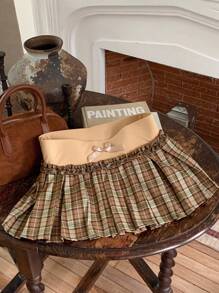 Comfortcana Váy mini in họa tiết kẻ caro thắt nơ cổ điển cho nữ, mùa hè - Nhiều màu - Xem 5