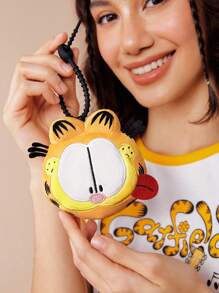 GARFIELD | SHEIN 1 mặt dây chuyền hình lưỡi thè hoạt hình dễ thương cho túi xách, móc chìa khóa, ba lô - Màu vàng - Xem 3