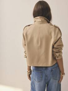 Aralina Summer / Fall Cropped Patch Pocket Field Jacket Y2K Streetwear Stockholm Style