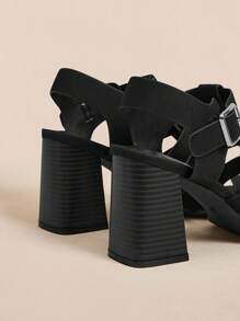 Rosivie Cuccoo Sommer Mode vielseitige einfache High Heel Sandalen