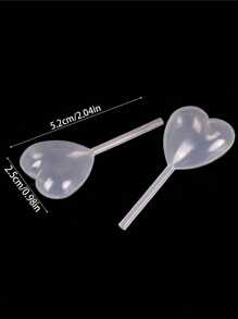 SHEIN 50/100/150/200个4毫升纸杯蛋糕糖霜酱滴管甜点挤压分配器迷你转移吸管适用于复活节派对、婚礼礼物 - 無色 - 查看 2