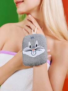 LOONEY TUNES X SHEIN 1 pieza Esponja de baño con estampado de dibujos animados y cuerda para colgar, adecuada para bañarse y limpiar tanto para niños como para adultos, de material suave y no irritante