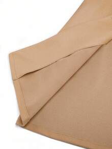 GlowEve CURVE Conjunto de blazer y falda A de encaje para mujer de talla grande, de negocios y uso diario, con cuello pico y cinturón