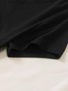 StreetHx Women's Summer V-Neck Tight-Fitting T-Shirt, Gothic Punk Cross Vintage Floral Print Black Tee