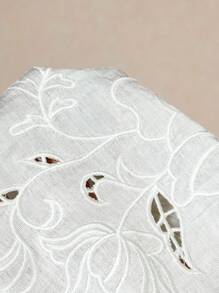 Elaquor Plus Size Women Embroidered V-Neck Cardigan Cami Tank Top, Casual Versatile Vacation Wear,Going Out Tops - White - View 7