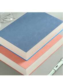 SHEIN 1 Piece Minimalist Style PU Leather Blank Undated Notebook, 360 Pages (720 Pages), Portable Sketchbook, Suitable For Students, Business Gifts, Office Meetings - Chinese Language Back To School