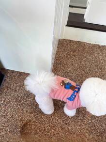 1pc Pet Dog/Cat Clothes, Cute Bear Design, Made Of Spun Rayon, Suitable For Small And Medium Breed Dogs - Multicolor - View 14