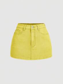 SHEIN MOD 女士休闲牛仔蝴蝶结裙，夏季