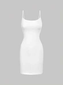 SHEIN MOD Robe superposée transparente avec doublure blanche pour femmes - Blanc - Voir 6