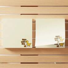 SHEIN 4 tờ giấy nhớ hình chú vịt ngộ nghĩnh 3x3 inch 50 tờ giấy nhớ văn phòng ngộ nghĩnh có keo dán giấy nhớ ngộ nghĩnh cho trường học, văn phòng, đồ dùng gia đình, học sinh, giáo viên, quà tặng, đồ dùng học tập, trở lại trường - A - Xem 12