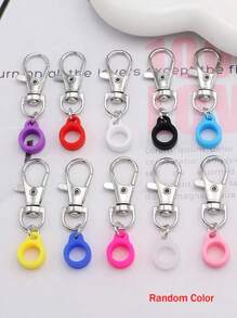 1/3/5/10个装，彩色笔夹，硅胶手柄，金属龙虾扣，适用于护士证卷轴和挂绳，可搭配笔、记号笔、荧光笔等，返校季必备 - 隨機顏色 - 查看 8