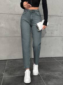 EURMUSE 100%Cotton Women's Straight-Leg Jeans - Light Wash - View 6