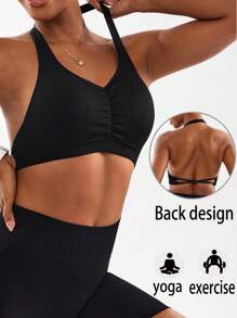 Easithlete 女士露背时尚夏季无袖休闲运动文胸