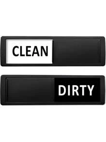 SHEIN 洗碗机磁铁清洁脏污标志，洗碗机清洁脏污标志配件，防刮/超强软磁铁，带可选粘合剂/易于读取和滑动 - 彩色 - 查看 1