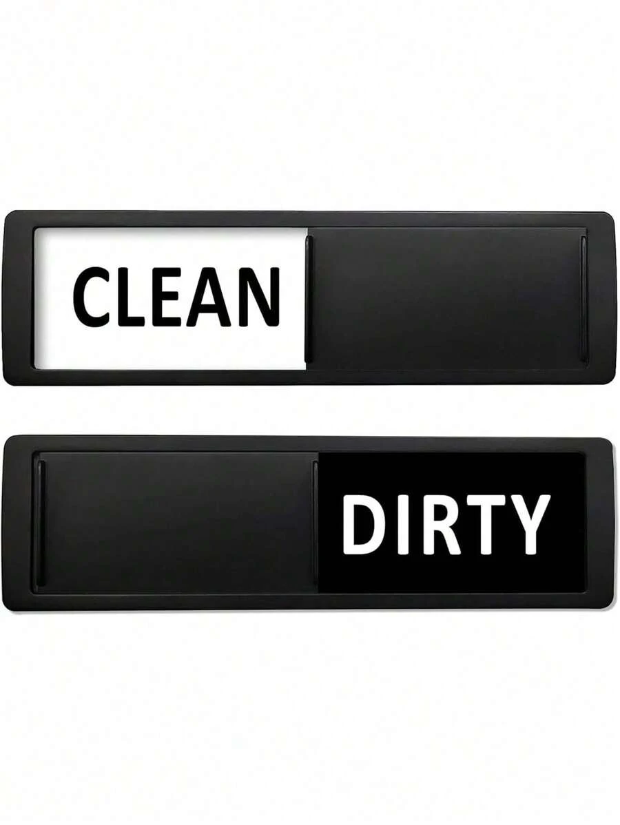 SHEIN 洗碗机磁铁清洁脏污标志，洗碗机清洁脏污标志配件，防刮/超强软磁铁，带可选粘合剂/易于读取和滑动 - 彩色 - 查看 1