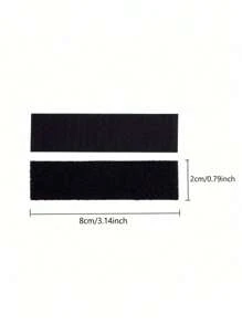 SHEIN 10/20/40/60pcs Self Adhesive Hook And Loop Strips, Sticky Back Tape Fastener, Heavy Duty Mounting Strips For Home Or Office Use - Instead Of Holes And Screws - Black - View 4