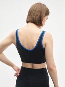 Eassivo Eassivo 女士撞色修身日常健身运动文胸 - 彩色 - 查看 2