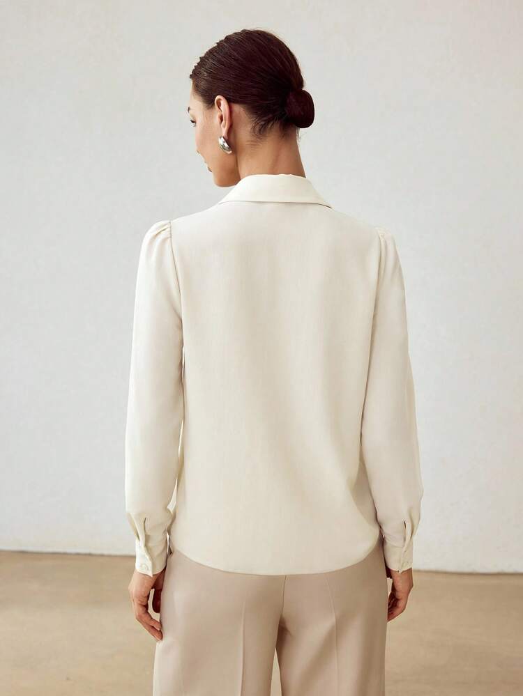 RHINESTONE DETAIL BUTTON UP SHIRT