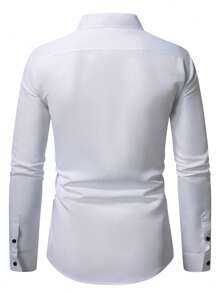 Manfinity Nomadique Camicia casual a maniche lunghe con stampa floreale monopetto in stile western per uomo, camicia western, camicia da cowboy, camicia da uomo western, camicia da rodeo per uomo, camicia da cowboy, camicia da uomo western, camicia bianca da uomo con grafica, autunnale