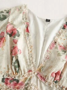 Sweetra 大码女士优雅长裙，粉色 - 粉色 - 查看 3