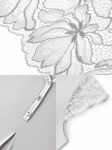 LUVLETTE Women Plus Super Soft TENCEL™ Modal With Lace Airy Nightdress Lingerie Slip Dress& Pyjamadressing - Grey - View 3