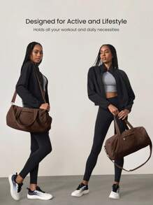 GLOWMODE 16L Max Large Capacity Carry Dual-Strap Duffle Zippered Bag Daily Active Casual  Spring Summer - Brown - View 2