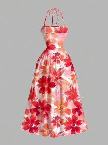 SHEIN MOD Casual Minimalist Mid-Length Dress For Women, Suitable For Summer Chic Dress - Multicolor - View 2