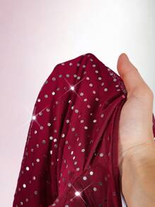 Amplova Bộ đồ liền thân hở lưng hở lưng gợi cảm dành cho nữ - Màu Đỏ Sâu - Xem 8