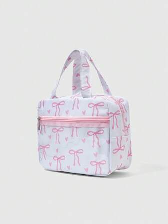 Kawaii Butterfly & Heart Print Fashion Portable Adorable Women Handbag