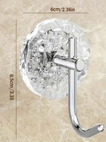 豪华壁挂式衣帽钩 - 水晶亚克力金属挂钩，无需钻孔的粘性毛巾和浴袍挂钩，多功能，适用于厨房和浴室配件，浴室收纳钩 - 彩色 - 查看 8